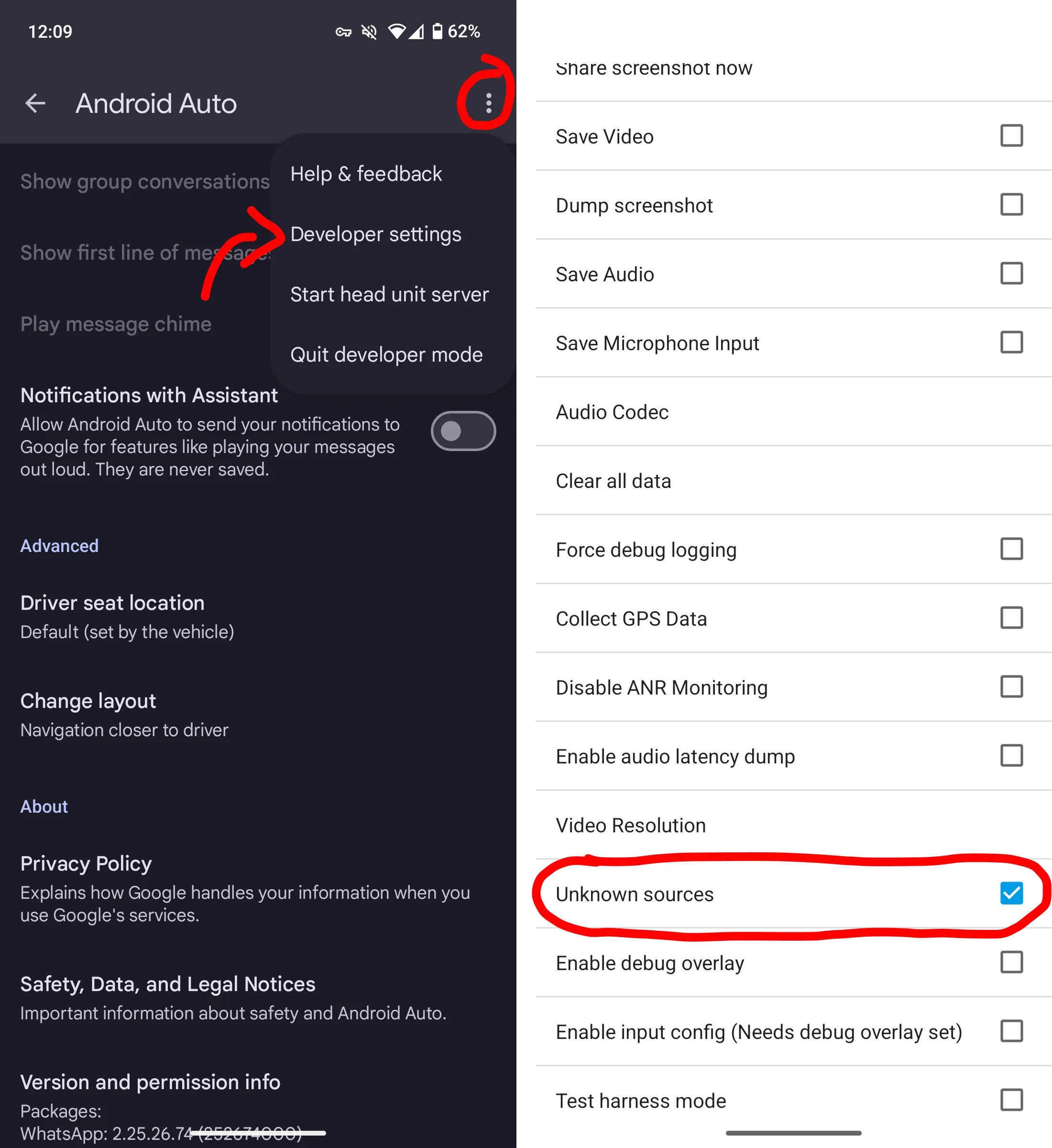 Screenshot Android Auto instructions 2